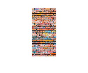 Painel De Festa Vertical 1,00 x 2,00 - Efeito Tijolinhos Coloridos 010