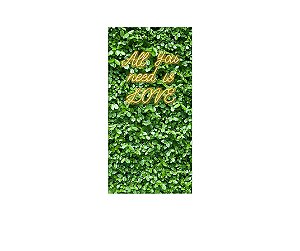 Painel De Festa Vertical 1,00 x 2,00 - Efeito Muro Inglês All You Need Is Love 019