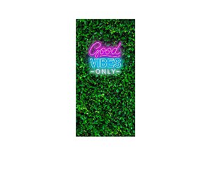 Painel De Festa Vertical 1,00 x 2,00 - Efeito Muro Inglês Good Vibes Only 025