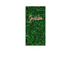 Painel De Festa Vertical 1,00 x 2,00 - Efeito Muro Inglês Gratidão 026