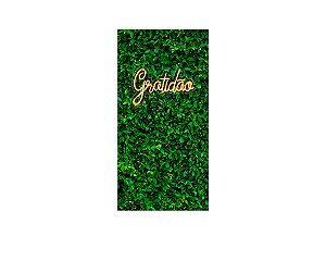 Painel De Festa Vertical 1,00 x 2,00 - Efeito Muro Inglês Gratidão 026
