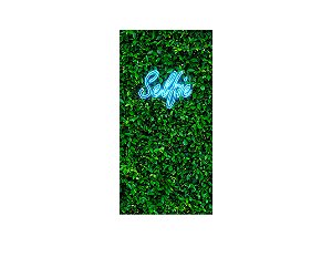 Painel De Festa Vertical 1,00 x 2,00 - Efeito Muro Inglês Selfie Azul 028