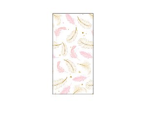 Painel De Festa Vertical 1,00 x 2,00 - Tropical Penas Aquarela 012