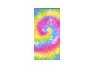 Painel De Festa Vertical 1,00 x 2,00 - Tie Dye Colorido 001