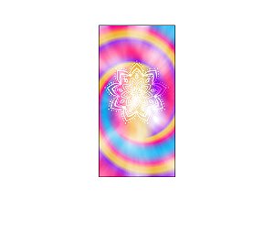 Painel De Festa Vertical 1,00 x 2,00 - Tie Dye Mandala Hippie 002