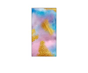 Painel De Festa Vertical 1,00 x 2,00 - Tie Dye com Dourado 004
