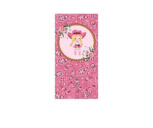 Painel De Festa Vertical 1,00 x 2,00 - Boiadeira Cute Rosa 021