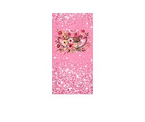 Painel De Festa Vertical 1,00 x 2,00 - Boiadeira Chapéu Rosa 037