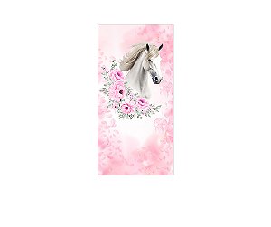 Painel De Festa Vertical 1,00 x 2,00 - Cavalo Boiadeira Rosa 053