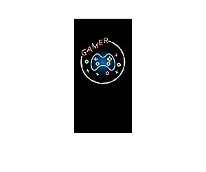 Painel De Festa Vertical 1,00 x 2,00 - Efeito Neon Gamer 013