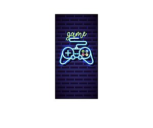 Painel De Festa Vertical 1,00 x 2,00 - Video Game Efeito Neon 018