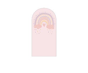 Painel De Festa Romano 1,00x2,00- Arco-íris Rosa 002