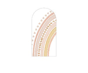 Painel De Festa Romano 1,00x2,00-  Arco-Íris Tons Terrosos 013
