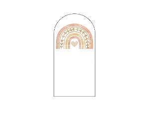 Painel De Festa Romano 1,00x2,00-  Arco-Íris Tons Marrom 014