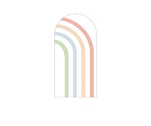 Painel De Festa Romano 1,00x2,00-  Arcos Quatro Tons 017