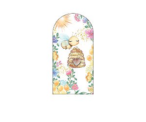 Painel De Festa Romano 1,00x2,00- Abelhinha Flores 003