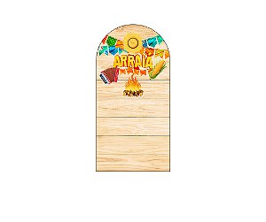 Painel De Festa Romano 1,00x2,00- Festa Junina Efeito Madeira 004