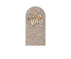 Painel De Festa Romano 1,00x2,00- Feliz Ano Novo Bronze e Dourado 020