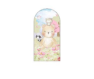 Painel De Festa Romano 1,00x2,00- Animais Safari Aquarela 008
