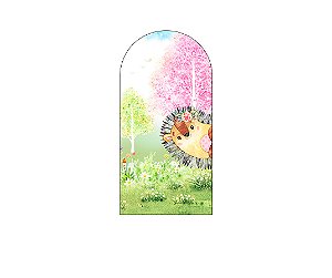 Painel De Festa Romano 1,00x2,00- Safari Rosa Aquarela 013