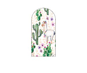 Painel De Festa Romano 1,00x2,00- Safari Lhama e Cactos 029