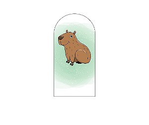 Painel De Festa Romano 1,00x2,00- Safari Capivara Cute 046