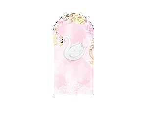 Painel De Festa Romano 1,00x2,00- Safari Cisne Floral Rosa 067