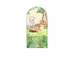 Painel De Festa Romano 1,00x2,00- Safari Bege e Verde 073