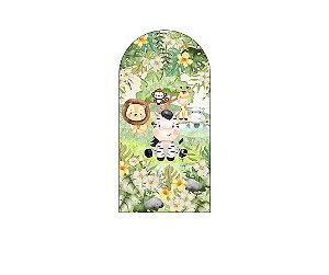 Painel De Festa Romano 1,00x2,00- Safari Aquarela 086