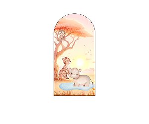 Painel De Festa Romano 1,00x2,00- Safari Amanhecer Aquarela 098