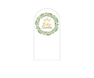 Painel De Festa Romano 1,00x2,00- Enfim Casados Frame Folhagens 025