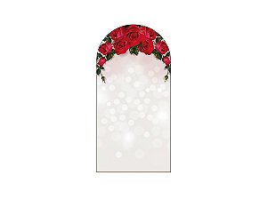 Painel De Festa Romano 1,00x2,00- Rosas Vermelhas 041