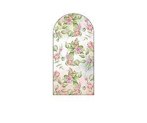 Painel De Festa Romano 1,00x2,00- Borboletas Rosa Cerejeira 004