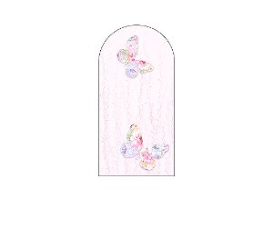 Painel De Festa Romano 1,00x2,00- Borboletas Rosa e Lilás Suave 044