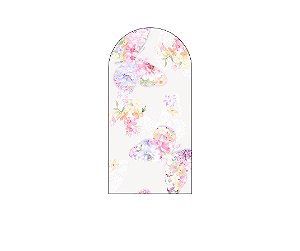 Painel De Festa Romano 1,00x2,00- Borboletas Floral Coloridas 045