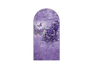 Painel De Festa Romano 1,00x2,00- Borboletas Lilás com Roxo 046