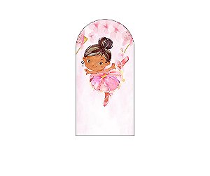 Painel De Festa Romano 1,00x2,00- Bailarina com Flores Rosas 006
