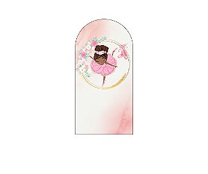 Painel De Festa Romano 1,00x2,00- Bailarina Frame Floral 019