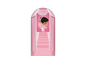 Painel De Festa Romano 1,00x2,00- Bailarina Cute Alongando 033