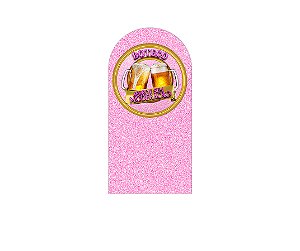 Painel De Festa Romano 1,00x2,00- Boteco Rosa Efeito Glitter 017