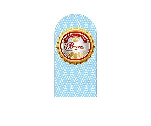 Painel De Festa Romano 1,00x2,00- Boteco Azul Frame Tampa de Cerveja 018