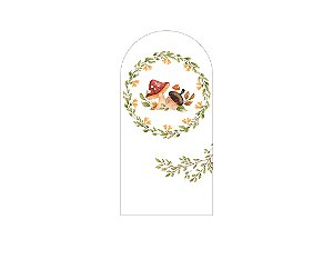 Painel De Festa Romano 1,00x2,00- Bosque Cute com Folhagens 002