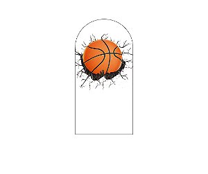 Painel De Festa Romano 1,00x2,00- Bola de Basquete Muro Quebrado 002