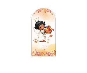 Painel De Festa Romano 1,00x2,00- Batizado Anjinho com Cesta 038
