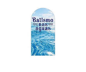 Painel De Festa Romano 1,00x2,00- Batismo nas Águas Azul 056