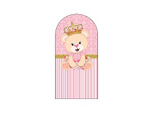 Painel De Festa Romano 1,00x2,00- Chá de Bebê Ursa Princesa Rosa 004