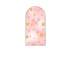 Painel De Festa Romano 1,00x2,00- Chá de Bebê Brilha Brilha Estrelinha 019