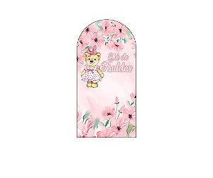 Painel De Festa Romano 1,00x2,00- Chá de Fraldas Ursa Rosa 053