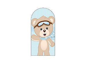 Painel De Festa Romano 1,00x2,00- Chá de Bebê Urso Aviador Cute 063