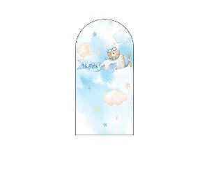 Painel De Festa Romano 1,00x2,00- Chá de Bebê Urso Aquarela 079
